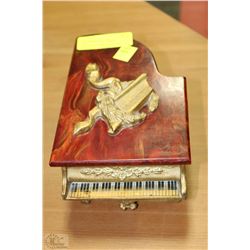 MARBLE TOP MUSICAL PIANO JEWELLERY BOX