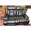 Image 1 : NEW BLACK PERFORATED LEATHERETTE RECLINING