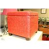 Image 1 : RED FOOT STOOL WITH STORAGE
