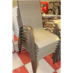SIX OUTDOOR PATIO CHAIRS