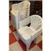 Image 1 : 16 GRACIOUS LIVING WHITE PLASTIC PATIO CHAIRS