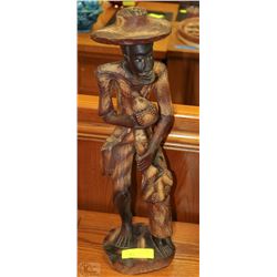 WOOD CARVED MAN 21"HIGH