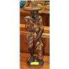Image 1 : WOOD CARVED MAN 21"HIGH