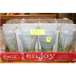 CASE OF 15 YR OLD NEVER OPENED COCA COLA GLASSES