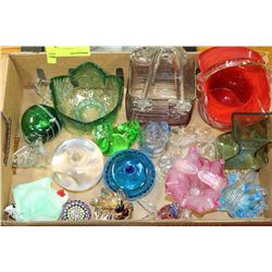ESTATE FLAT OF ASST. ART GLASS ORNAMENTS