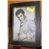 Image 1 : FRAMED ELVIS PHOTO IN BLACK AND WHITE