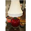 Image 1 : ANTIQUE RED LAMP