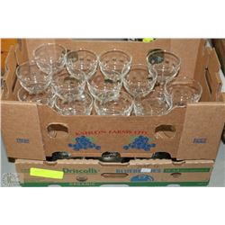 2 FLATS OF BRANDY W/ THUMBRINT DESIGN  AND SCOTCH