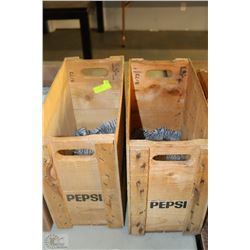 TWO PEPSI CRATES