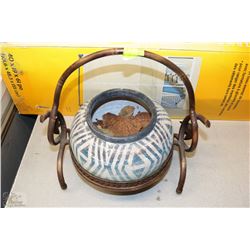 METAL DECORATIVE CENTERPIECE FRUIT/FLORAL BOWL