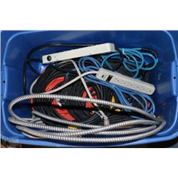 TOTE WITH EXTENSION CORDS,POWERBARS ETC