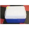 Image 1 : BLUE & WHITE COLEMAN COOLER - 21" X 15" X 15"H
