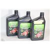 Image 1 : THREE 1L BOTTLES OF MOTOMASTER 4 CYCLE LAWNMOWER