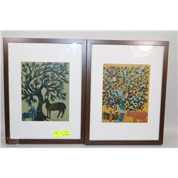 PAIR OF FRAMED ESTATE PICTURES