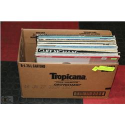 BOX OF LPS INCLUDING KENNY ROGERS,OLIVIA NEWTON