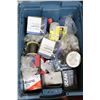 Image 1 : BLUE DOUBLE-LID BIN FULL OF FASTENERS,