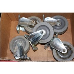 BOX W/5 HEAVY DUTY COMMERCIAL CASTERS