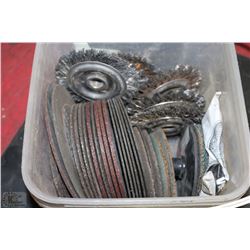 SQUARE BUCKET FULL OF WIRE WHEELS &