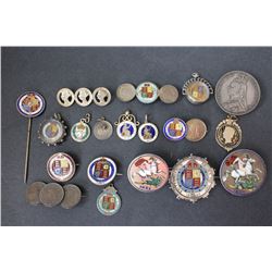 Lot of 41 Painted, Enameled & Numismatic Jewellry