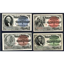 4 different 1893 World's Columbian Exposition Tickets UNC