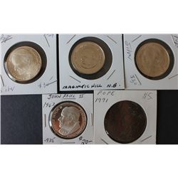 Lot of 5 Silver Papal Coins/Medals