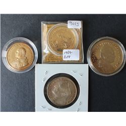 Lot of 4 Silver Papal Coins