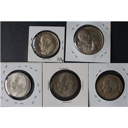 Lot of 5 Papal Includes Silver Proofs