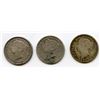 Image 1 : Lot of 3 Victoria 10 Cents