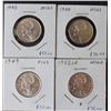 Image 2 : Lot of 4 George VI Uncirculated Quarters