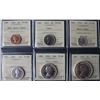 Image 1 : Canada Set of 1963 Proof Like ICCS Graded Coins -6PC
