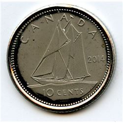 2014 Canada 10 Cents W/ Lamination Error