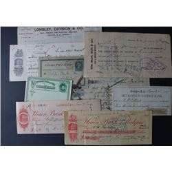 Late 19th & Early 20th Century Cheques & Postcards