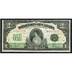 DC-23C 1917 Dominion of Canada $1 Note