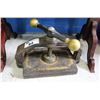 Image 1 : CAST IRON PAINTED BOOK PRESS, STAMPED "PATRICK RITCHIE, OAKFIELD, EDINBURCH", C. 1850S