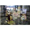 Image 1 : THREE ROYAL DOULTON BUNNYKIN FIGURINES, ROYAL DOULTON EMMA FIGURINE, AND ONE DRESDEN FIGURINE