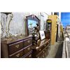 Image 2 : MAHOGANY HIGHBOY DRESSER WITH MIRROR AND TWO NIGHTSTANDS