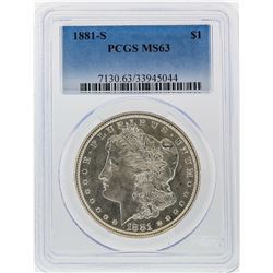 1881-S $1 Morgan Silver Dollar PCGS Graded MS63
