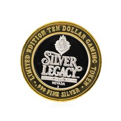 .999 Silver Silver Legacy Reno, Nevada $10 Casino Gaming Token Limited Edition
