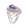 Image 3 : 14KT White Gold 2.01ct Tanzanite and Diamond Ring