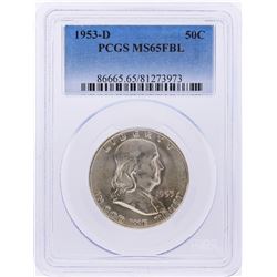 1953-D Franklin Half Dollar Coin PCGS MS65FBL