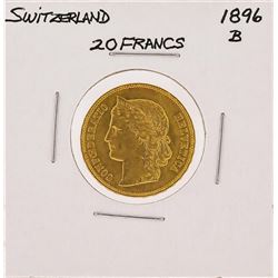 1896B Switzerland 20 Francs Gold Coin