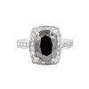 Image 2 : 14KT White Gold 4.83ctw Fancy Black Diamond Ring
