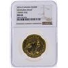 Image 1 : 2014 $200 Canada Howling Wolf Gold Coin NGC MS68