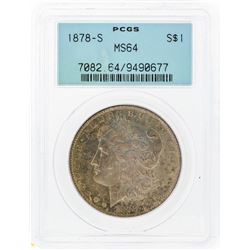 1878-S $1 Morgan Silver Dollar PCGS Graded MS64
