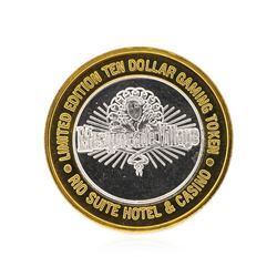 .999 Silver Rio Suite Hotel Las Vegas  $10 Casino Gaming Token Limited Edition