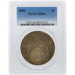 1898 $1 Morgan Silver Dollar PCGS Graded MS64