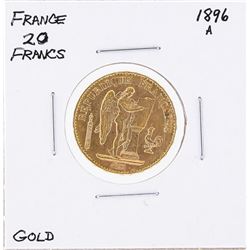 1896A 20 Francs France Gold Coin