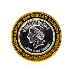 .999 Silver Caesars Palace Lake Tahoe, Nevada $10 Casino Gaming Token Limited Ed