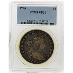 1799 $1 Draped Bust Silver Dollar PCGS Graded VF20