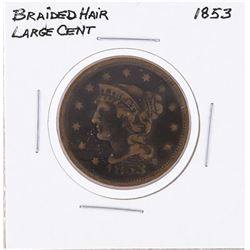 1853 Braided Hair Large Cent Coin